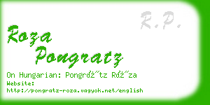 roza pongratz business card